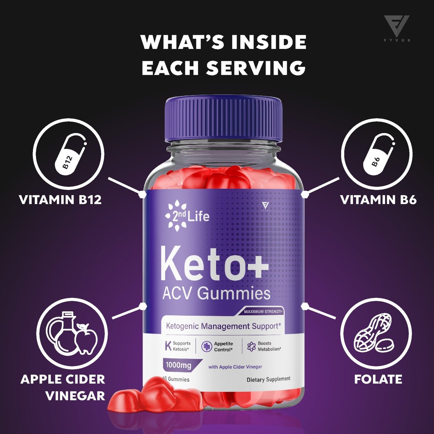 2nd Life Keto + ACV Gummies - Vitamin Place