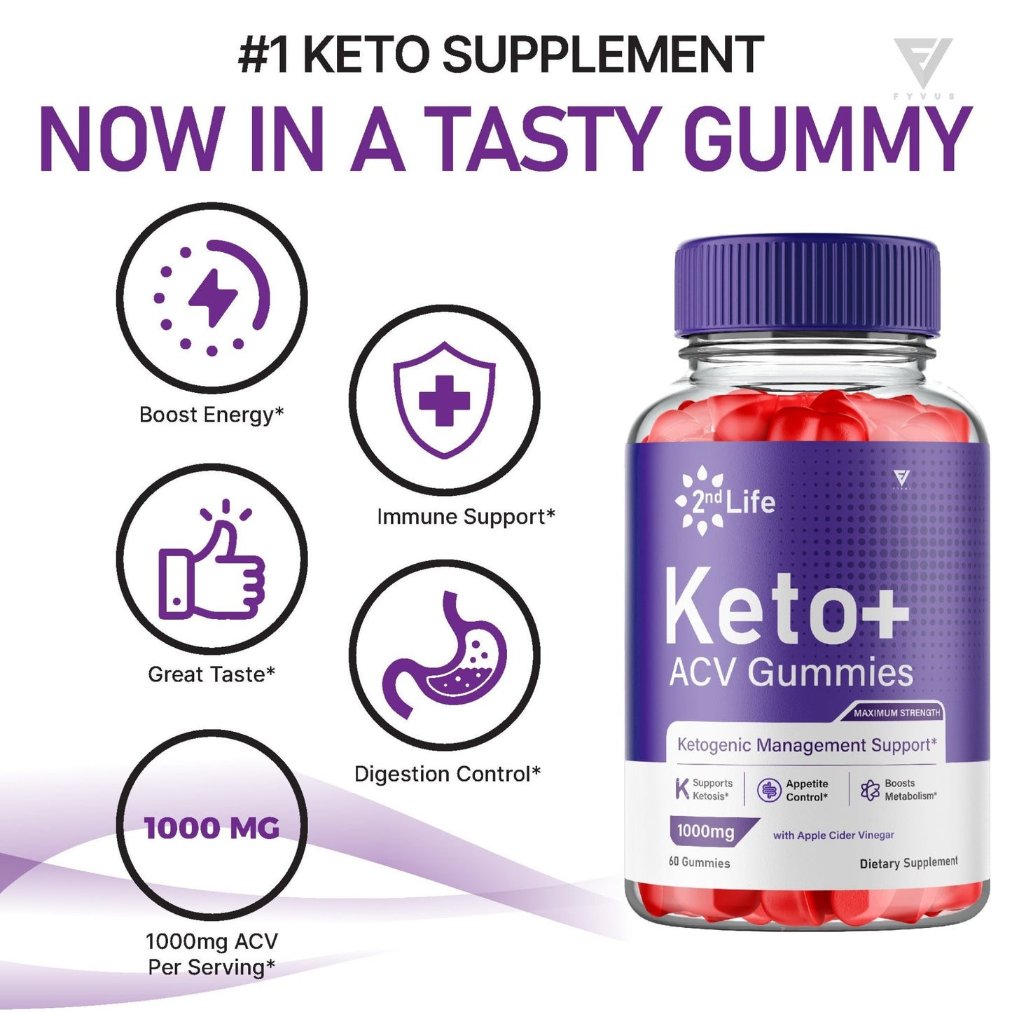 2nd Life Keto + ACV Gummies - Vitamin Place