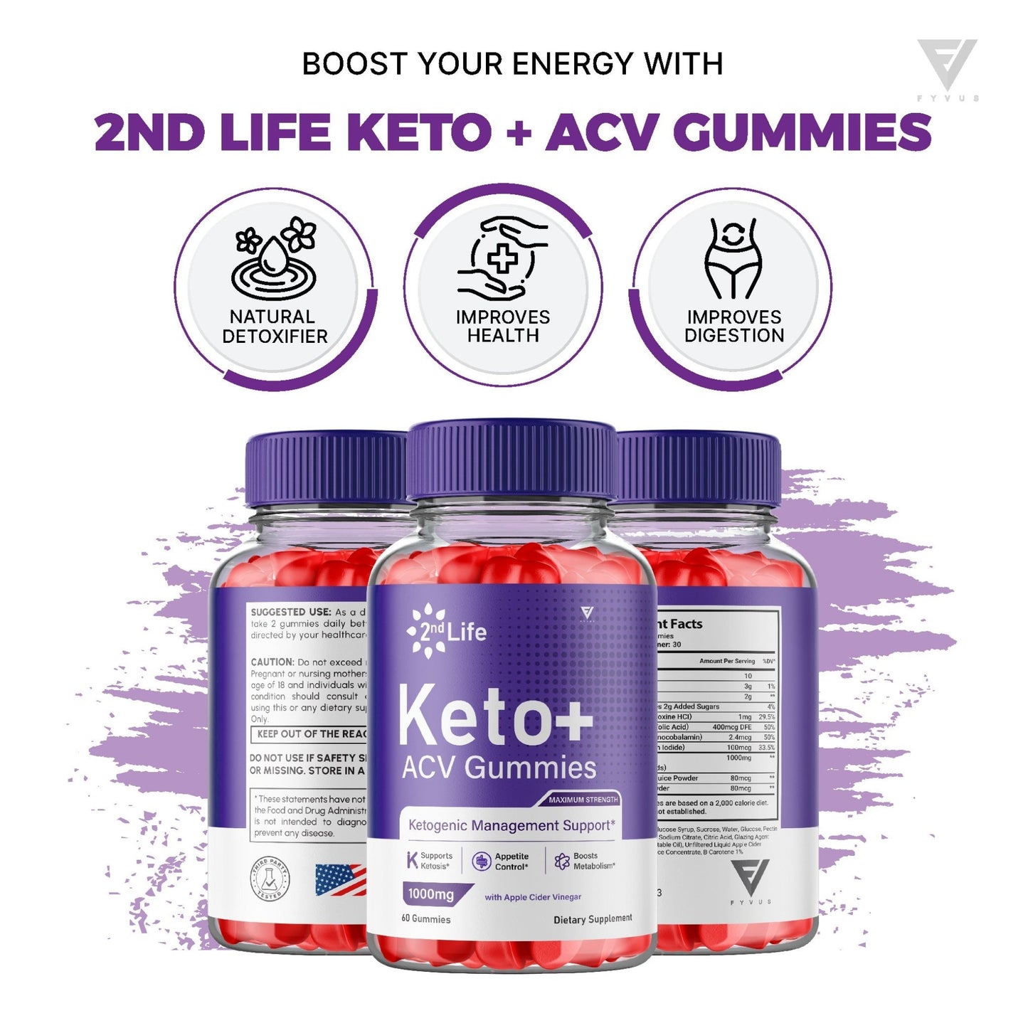 2nd Life Keto + ACV Gummies - Vitamin Place