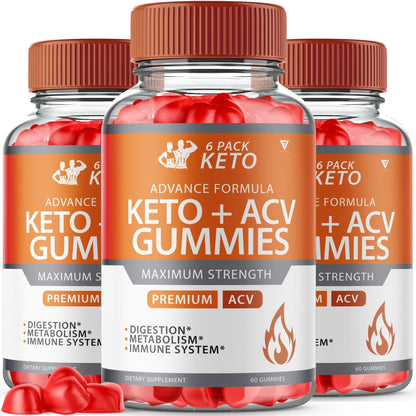 6 Pack Keto + ACV Gummies - Vitamin Place