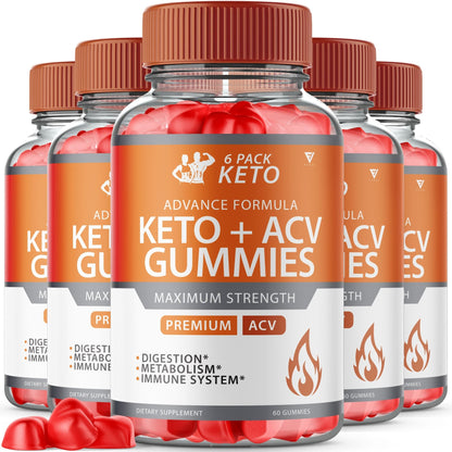 6 Pack Keto + ACV Gummies - Vitamin Place