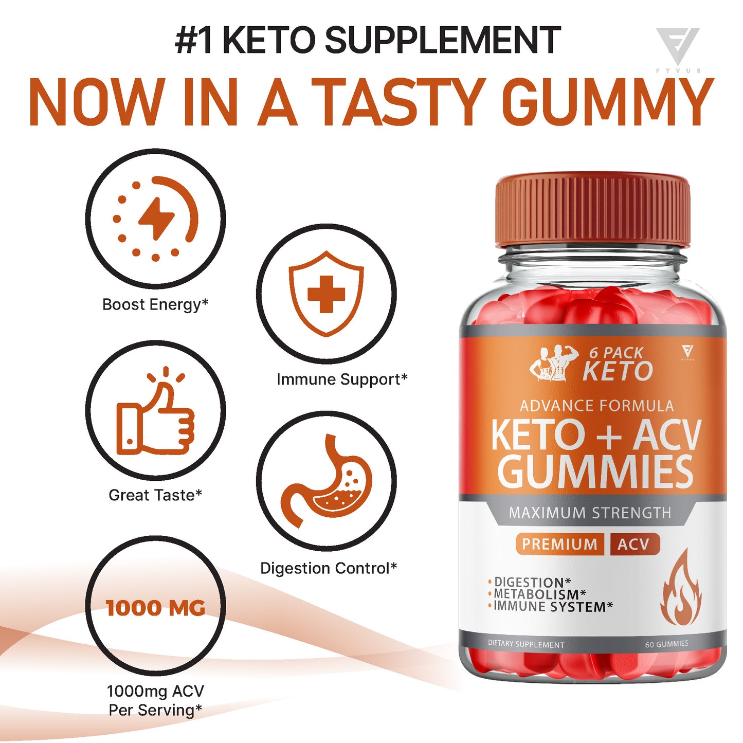 6 Pack Keto + ACV Gummies