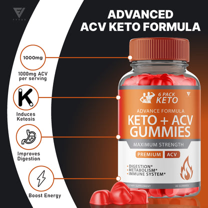 6 Pack Keto + ACV Gummies