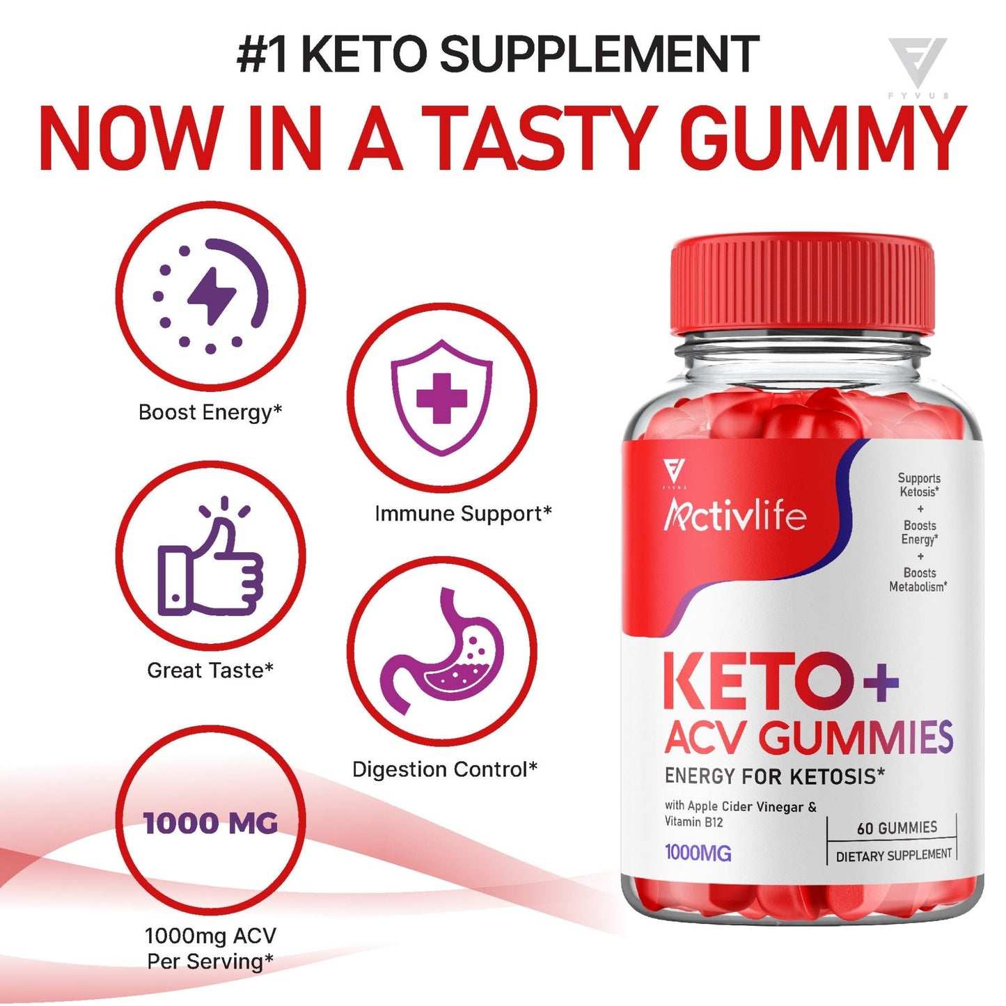 ActivLife - Keto ACV Gummies - Vitamin Place