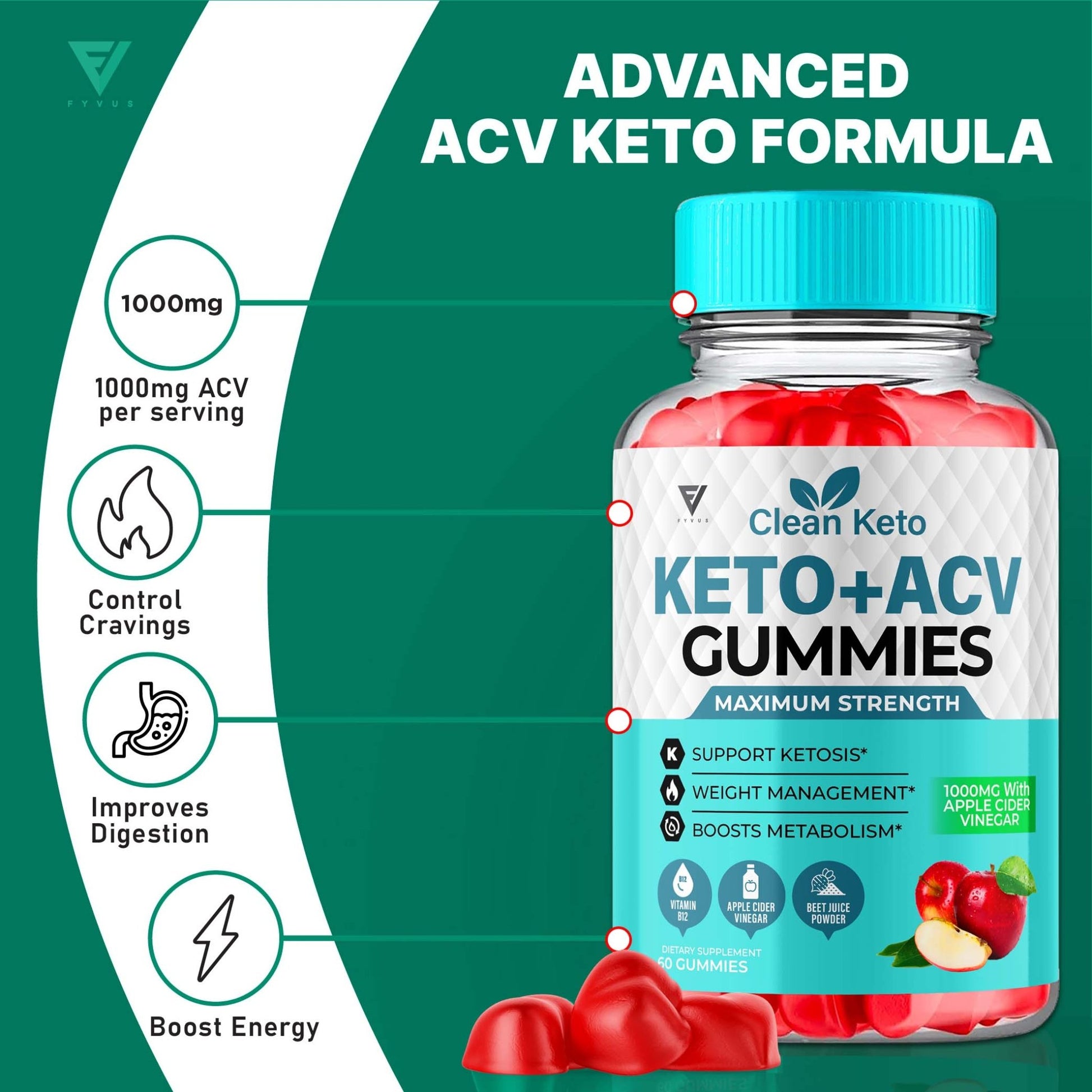 Clean Keto - Keto ACV Gummies - Vitamin Place