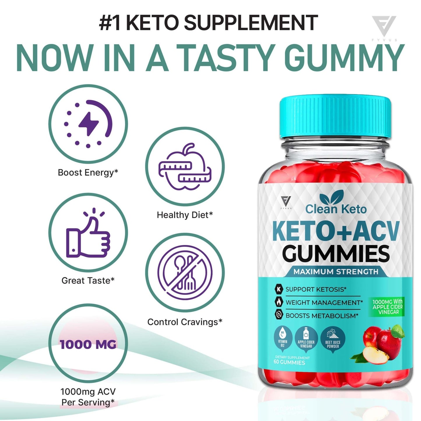 Clean Keto - Keto ACV Gummies - Vitamin Place