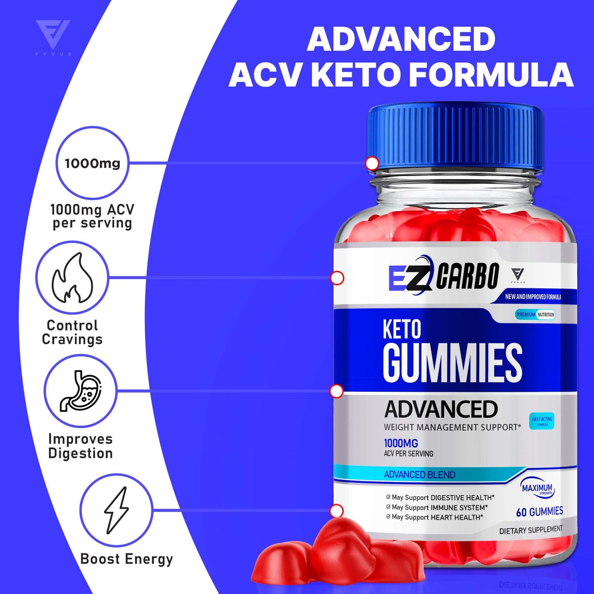 EZ Carbo - Keto ACV Gummies - Vitamin Place