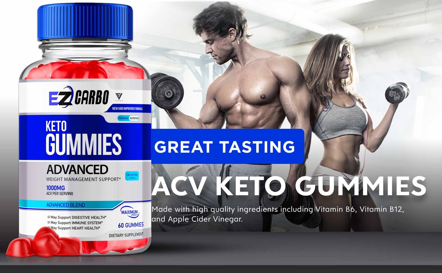 EZ Carbo - Keto ACV Gummies - Vitamin Place