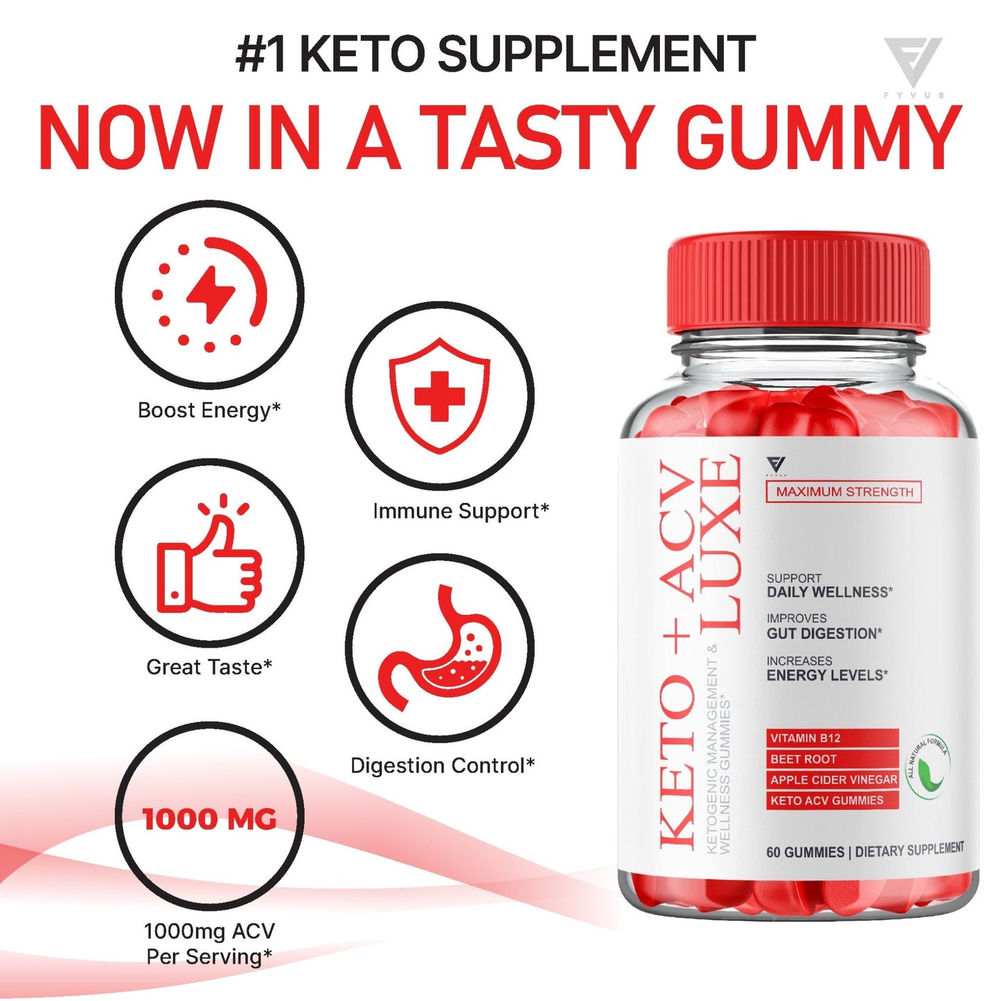 Luxe Keto + ACV Gummies - Vitamin Place