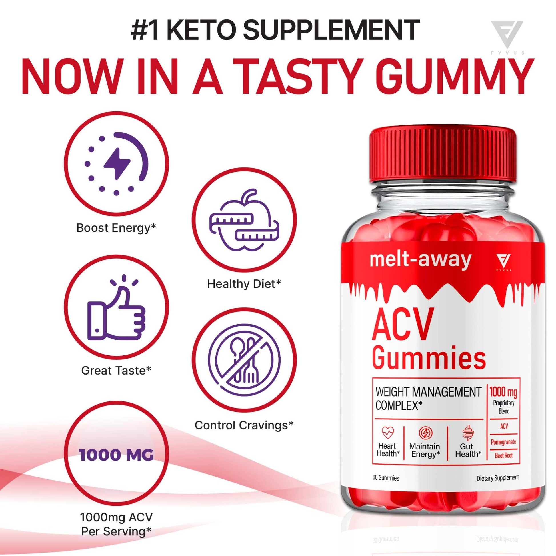 Melt-Away - Keto ACV Gummies - Vitamin Place