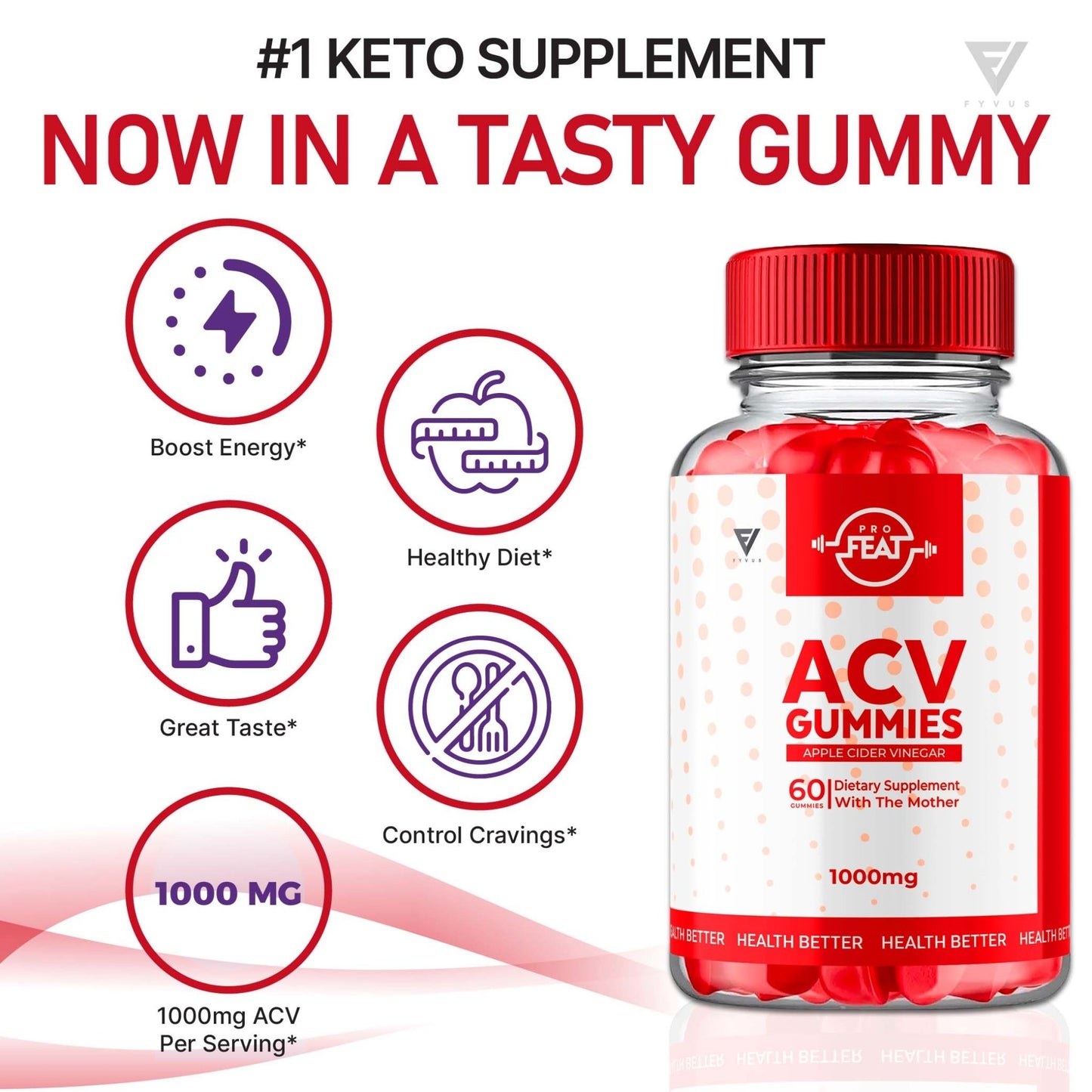 Pro Feat - Keto ACV Gummies - Vitamin Place