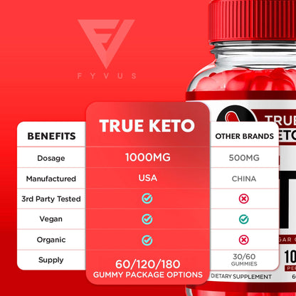 True Keto - Keto ACV Gummies - Vitamin Place