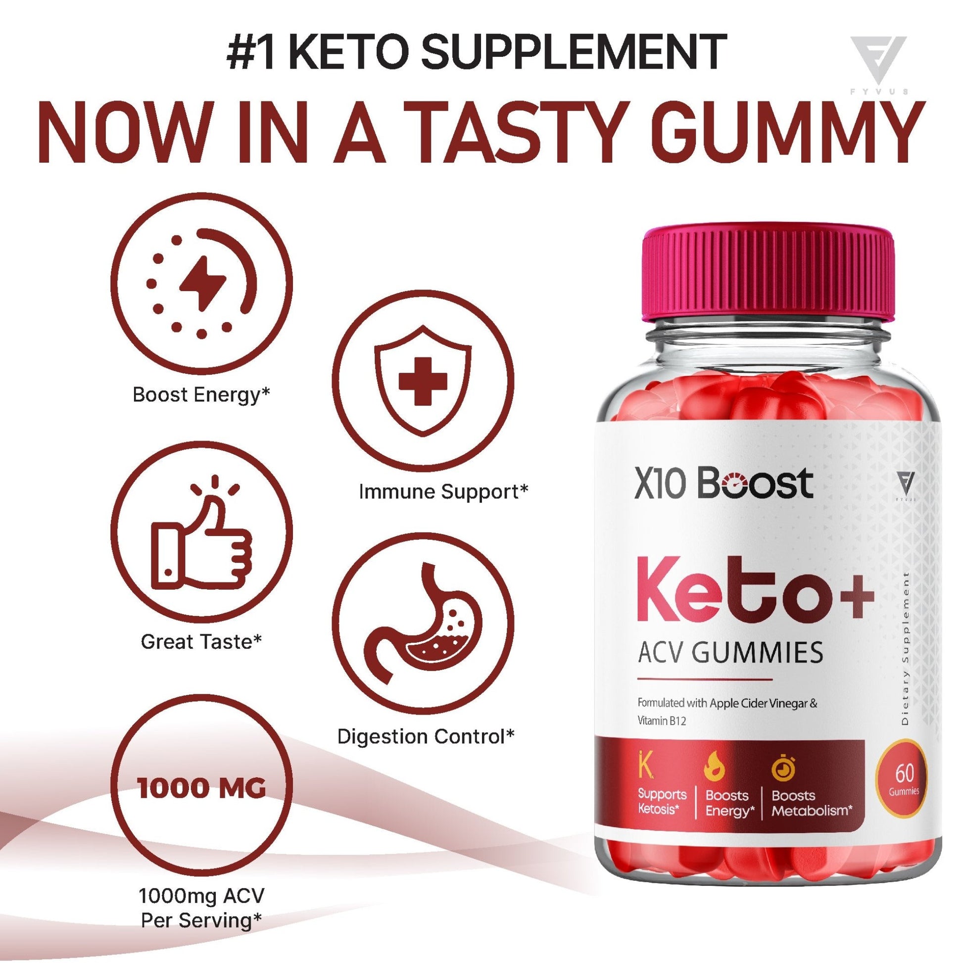 X10 Boost - Keto ACV Gummies - Vitamin Place