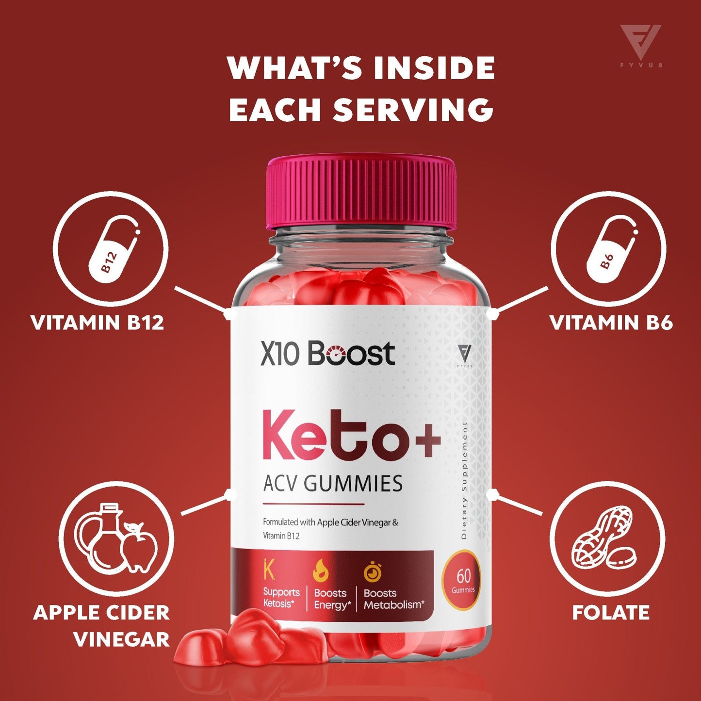 X10 Boost - Keto ACV Gummies - Vitamin Place